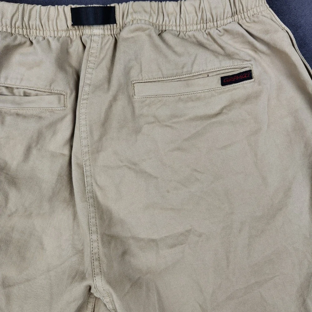 Gramicci Climbing Pants Mens Large L Khaki Tan Cotton Belted G-Pants 14388